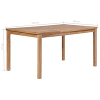 Thumbnail for Gartentisch 150x90x77 cm Massivholz Teak