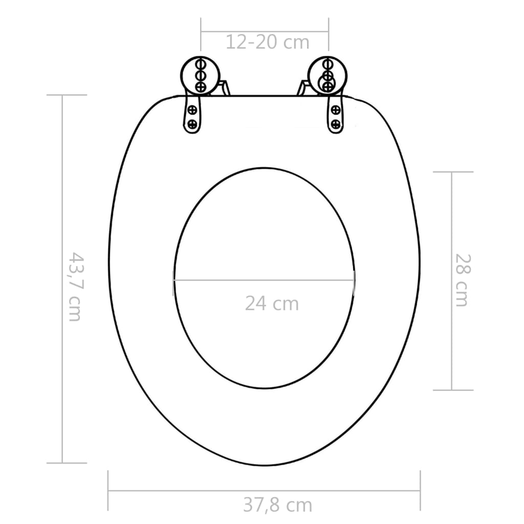 Toilettensitz mit Soft-Close-Deckel MDF Muschel-Design