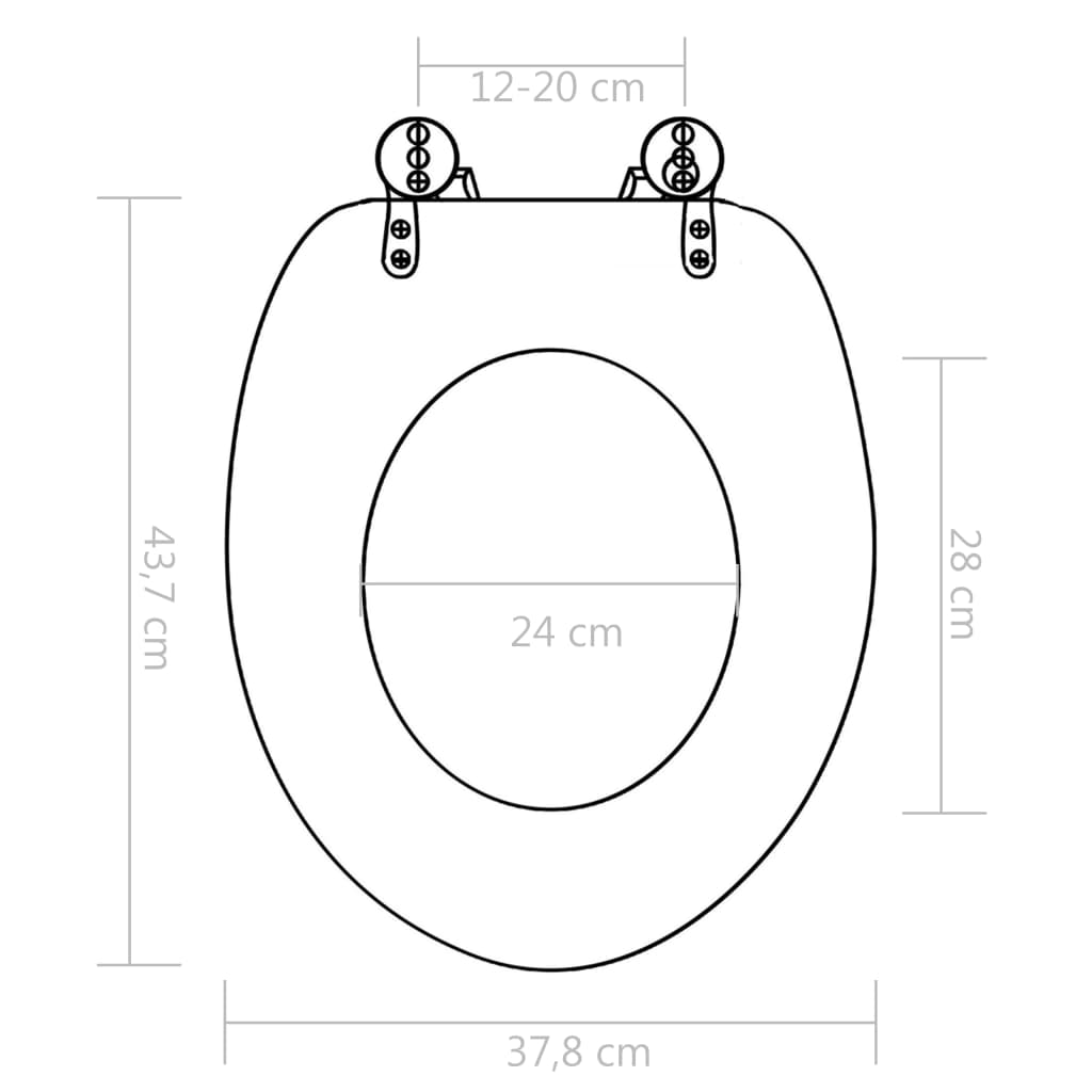 Toilettensitz mit Deckel MDF Muschel-Design