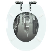 Thumbnail for Toilettensitz mit Soft-Close-Deckel MDF New York Design