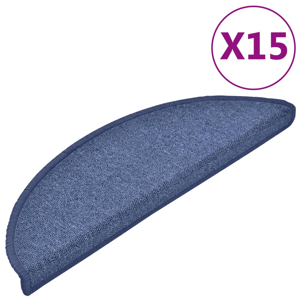 15 Stk. Treppenmatten Blau 56 x 17 x 3 cm