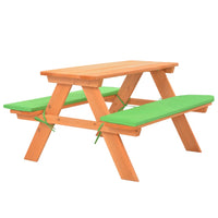 Thumbnail for Kinder-Picknicktisch mit Bänken 89×79×50 cm Massivholz Tanne