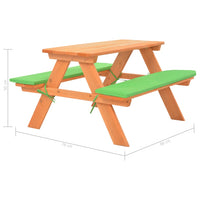 Thumbnail for Kinder-Picknicktisch mit Bänken 89×79×50 cm Massivholz Tanne