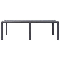 Thumbnail for Gartentisch Braun 220x90x72 cm Kunststoff Rattan-Optik