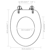 Thumbnail for Toilettensitze mit Deckel 2 Stk. MDF Weiß