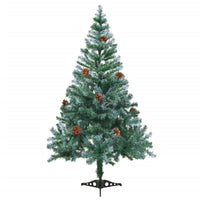 Thumbnail for Künstlicher Weihnachtsbaum mit Tannenzapfen gefrostet 150 cm