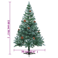 Thumbnail for Künstlicher Weihnachtsbaum mit Tannenzapfen gefrostet 150 cm