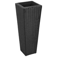 Thumbnail for Garten-Hochbeet 3-tlg. Poly Rattan Schwarz