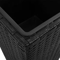 Thumbnail for Garten-Hochbeet 3-tlg. Poly Rattan Schwarz