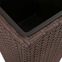 Thumbnail for Blumenkübel 3 Stk. Polyrattan Braun