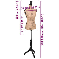 Thumbnail for Damenbüste Schneiderpuppe Büste Torso Angezogen Mannequin Jute