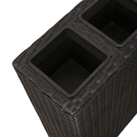 Thumbnail for Garten-Hochbeet mit 4 Töpfen Poly Rattan Schwarz