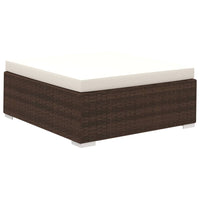 Thumbnail for 6-tlg. Garten-Lounge-Set mit Auflagen Poly Rattan Braun