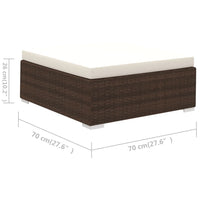 Thumbnail for 6-tlg. Garten-Lounge-Set mit Auflagen Poly Rattan Braun