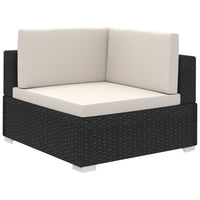 Thumbnail for 8-tlg. Garten-Lounge-Set mit Auflagen Poly Rattan Schwarz