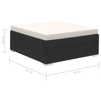 Thumbnail for 8-tlg. Garten-Lounge-Set mit Auflagen Poly Rattan Schwarz