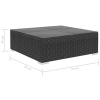 Thumbnail for 8-tlg. Garten-Lounge-Set mit Auflagen Poly Rattan Schwarz