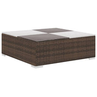 Thumbnail for 8-tlg. Garten-Lounge-Set mit Auflagen Poly Rattan Braun