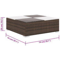 Thumbnail for 8-tlg. Garten-Lounge-Set mit Auflagen Poly Rattan Braun