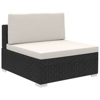 Thumbnail for 8-tlg. Garten-Lounge-Set mit Auflagen Poly Rattan Schwarz