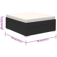 Thumbnail for 8-tlg. Garten-Lounge-Set mit Auflagen Poly Rattan Schwarz