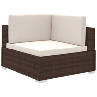 Thumbnail for 12-tlg. Garten-Lounge-Set mit Auflagen Poly Rattan Braun