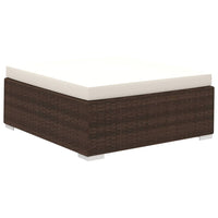 Thumbnail for 12-tlg. Garten-Lounge-Set mit Auflagen Poly Rattan Braun