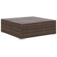 Thumbnail for 12-tlg. Garten-Lounge-Set mit Auflagen Poly Rattan Braun