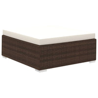 Thumbnail for 8-tlg. Garten-Lounge-Set mit Auflagen Poly Rattan Braun