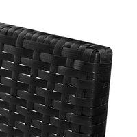 Thumbnail for 3-tlg. Garten-Lounge-Set mit Kissen Poly-Rattan Schwarz