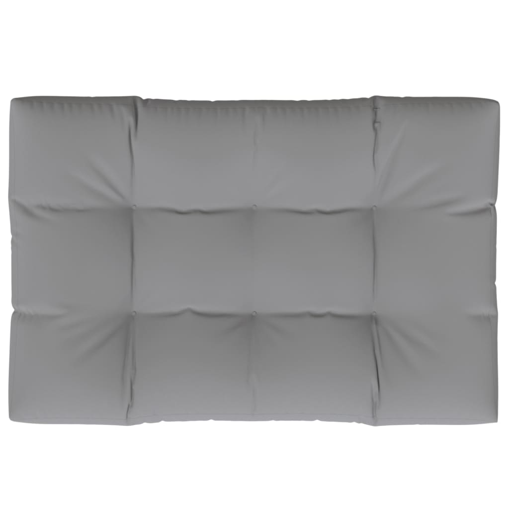 Palettenkissen 120x80x12 cm Grau Stoff