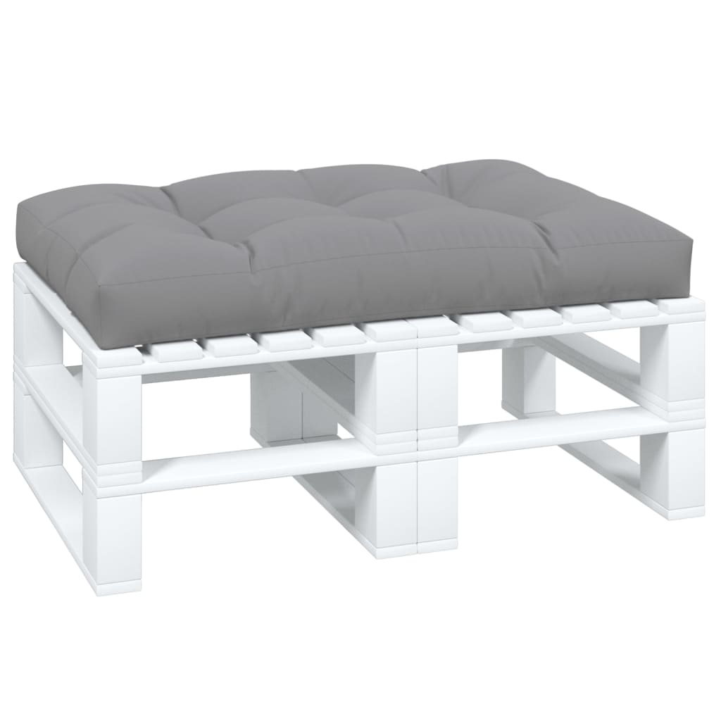 Palettenkissen 120x80x12 cm Grau Stoff