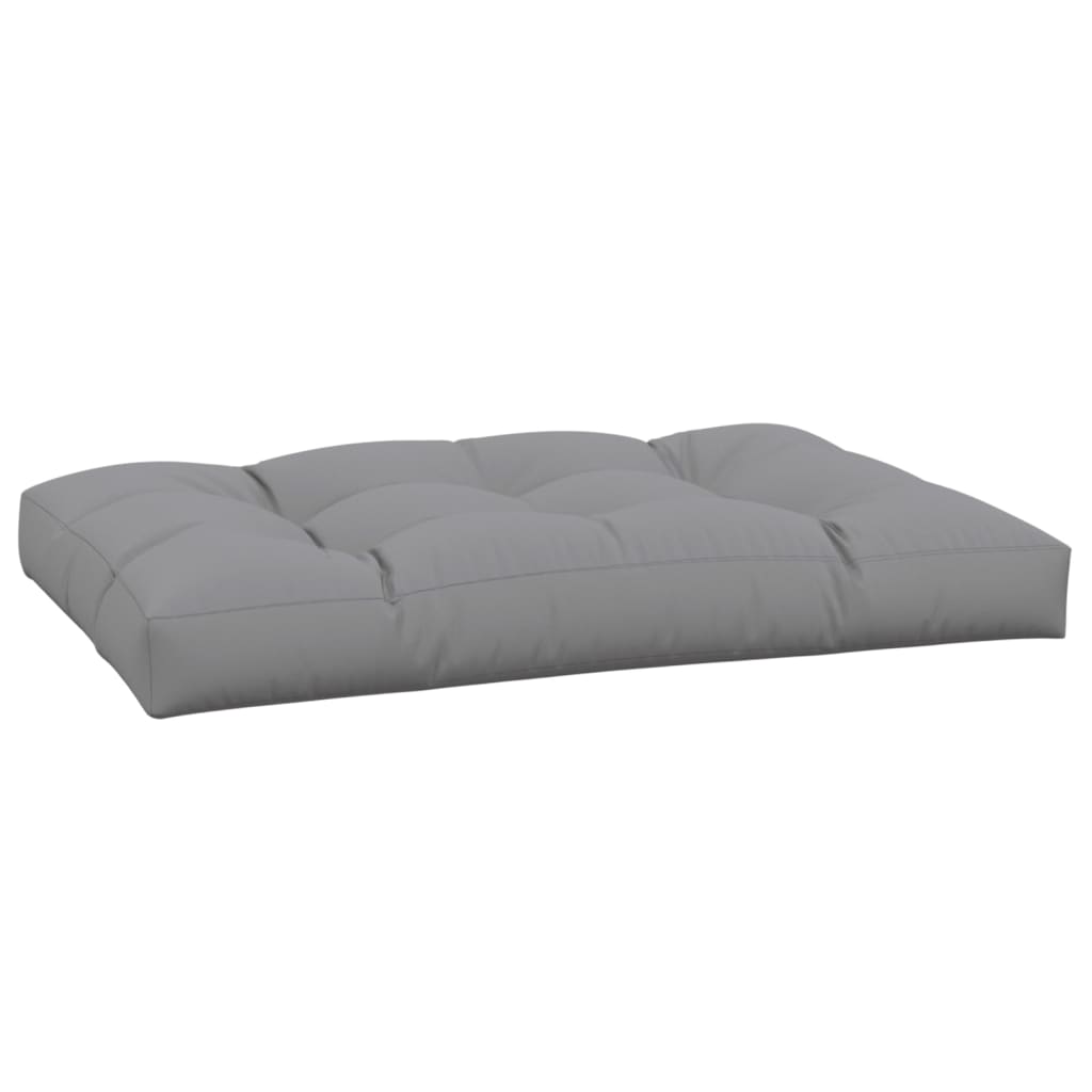 Palettenkissen 120x80x12 cm Grau Stoff