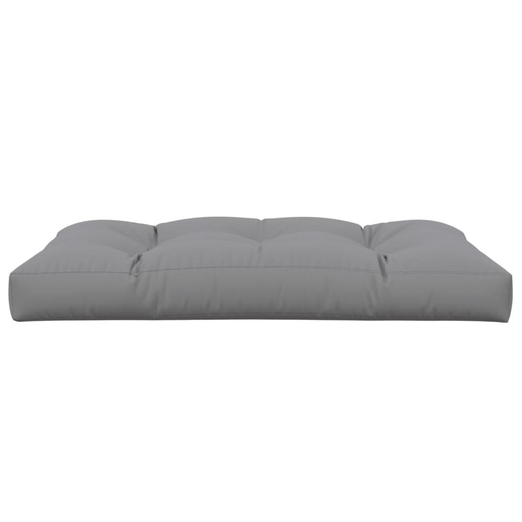 Palettenkissen 120x80x12 cm Grau Stoff