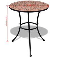 Thumbnail for Bistrotisch Terrakotta-Rot 60 cm Mosaik
