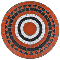 Thumbnail for Bistrotisch Terrakotta-Rot und Weiß 60 cm Mosaik