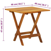 Thumbnail for Bistrotisch 46x46x47 cm Massivholz Akazie