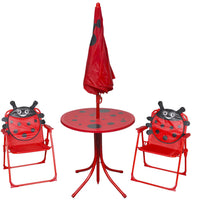 Thumbnail for 3-tlg. Garten-Bistro-Set für Kinder mit Sonnenschirm Rot