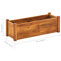 Thumbnail for Garten-Hochbeet Akazienholz 76x27,6x25 cm