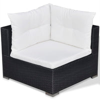 Thumbnail for 5-tlg. Garten-Lounge-Set mit Auflagen Poly Rattan Schwarz