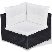 Thumbnail for 10-tlg. Garten-Lounge-Set mit Auflagen Poly Rattan Schwarz