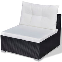 Thumbnail for 10-tlg. Garten-Lounge-Set mit Auflagen Poly Rattan Schwarz