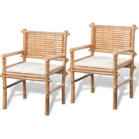 Thumbnail for 3-tlg. Bistro-Set mit Auflagen Bambus