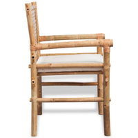 Thumbnail for 3-tlg. Bistro-Set mit Auflagen Bambus