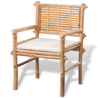 Thumbnail for 3-tlg. Bistro-Set mit Auflagen Bambus