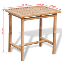 Thumbnail for 3-tlg. Bistro-Set mit Auflagen Bambus
