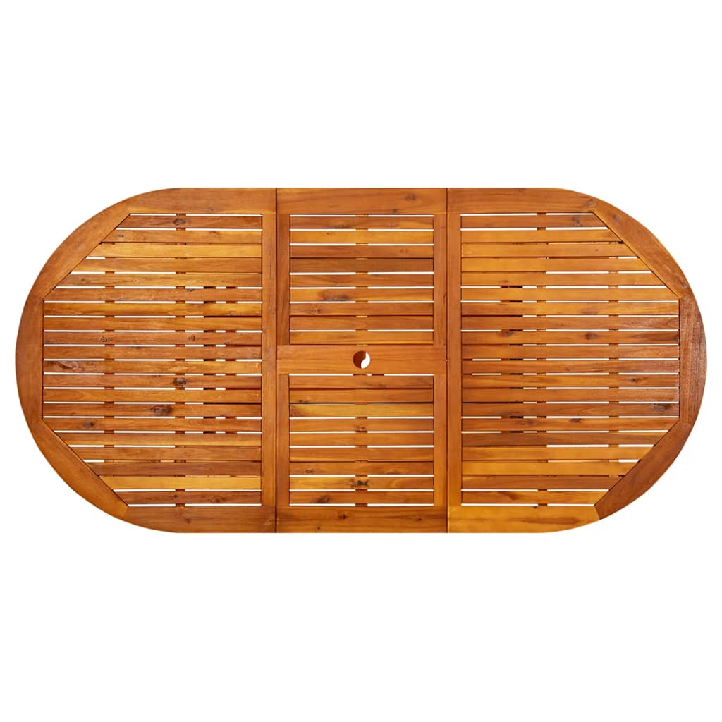 Gartentisch 200x100x75 cm Massivholz Akazie