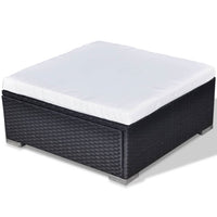 Thumbnail for 5-tlg. Garten-Lounge-Set mit Kissen Poly Rattan Schwarz