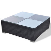 Thumbnail for 5-tlg. Garten-Lounge-Set mit Kissen Poly Rattan Schwarz