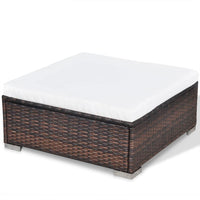 Thumbnail for 6-tlg. Garten-Lounge-Set mit Auflagen Poly Rattan Braun